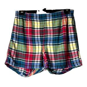 Polo Ralph Lauren Boxer Shorts Men 36 Red Blue Yellow Plaid Cotton Underwear